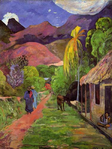 Painting Code#42179-Gauguin, Paul - Road in Tahiti
