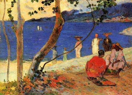 Painting Code#42185-Gauguin, Paul - Seashore, Martinique