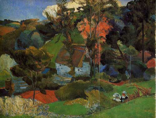 Painting Code#42199-Gauguin, Paul - The Aven Running through Pont-Aven