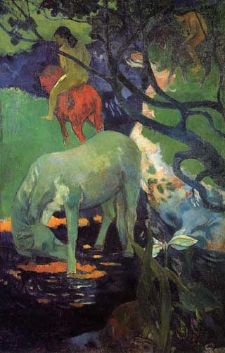 Painting Code#42215-Gauguin, Paul - The White Horse