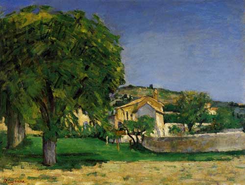 Painting Code#42235-Cezanne, Paul - Chestnut Trees and Farmstead of Jas de Bouffin