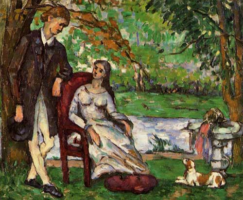 Painting Code#42237-Cezanne, Paul - Couple in a Garden (also known as The Conversation)