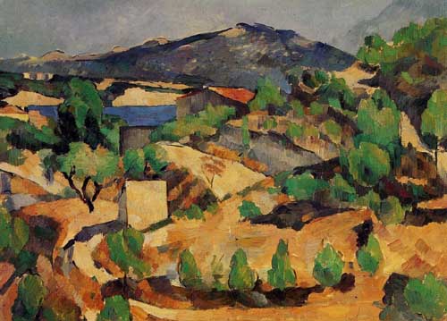 Painting Code#42255-Cezanne, Paul - Mountains in Provence (near L&#039;Estaque)