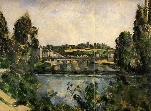Painting Code#42260-Cezanne, Paul - The Bridge and Waterfall at Pontoise