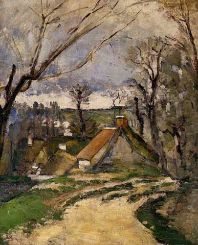 Painting Code#42262-Cezanne, Paul - The Cottages of Auvers