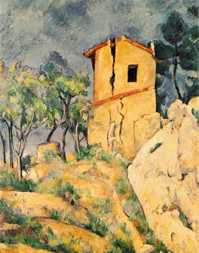 Painting Code#42265-Cezanne, Paul - The House with Cracked Walls