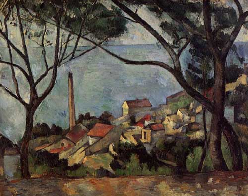 Painting Code#42273-Cezanne, Paul - The Sea at L&#039;Estaque