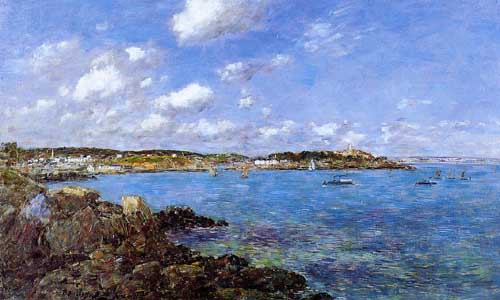 Painting Code#42332-Eugene-Louis Boudin - The Bay of Douarnenez