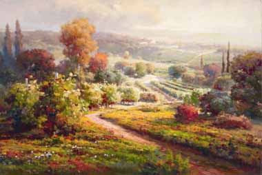 Painting Code#42412-Roberto Lombardi - Valley View II