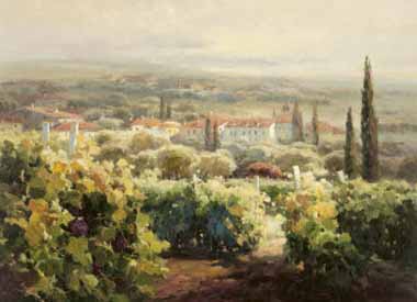 Painting Code#42414-Roberto Lombardi - View from the Vineyard II
