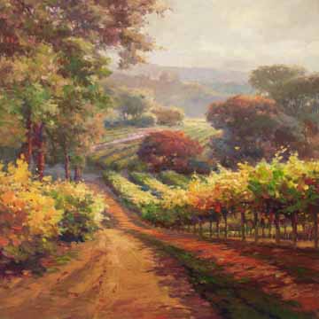 Painting Code#42415-Roberto Lombardi - Vineyard Way