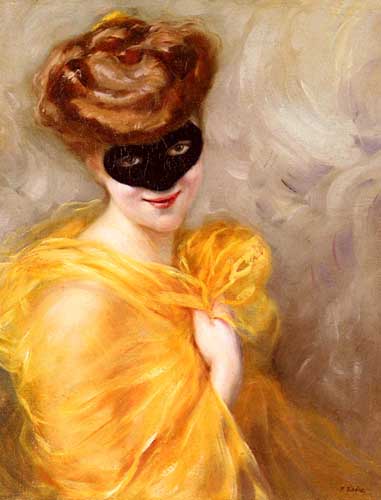 Painting Code#45018-Ribera, Pierra(France): Lady At A Masked Ball