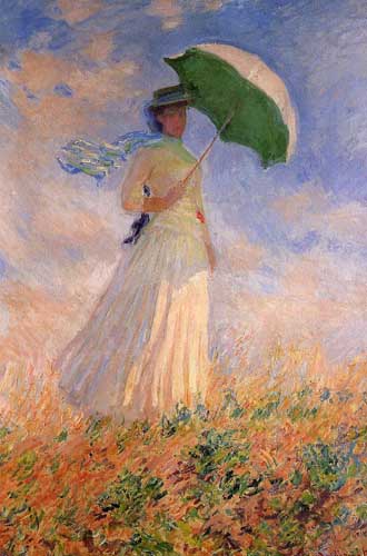 Painting Code#45063-Monet, Claude - Woman with a Parasol, original size: 131 x 88cm