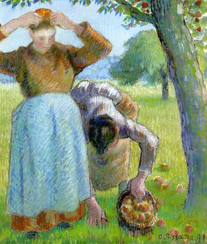 Painting Code#45097-Pissarro, Camille - Apple Gatherers