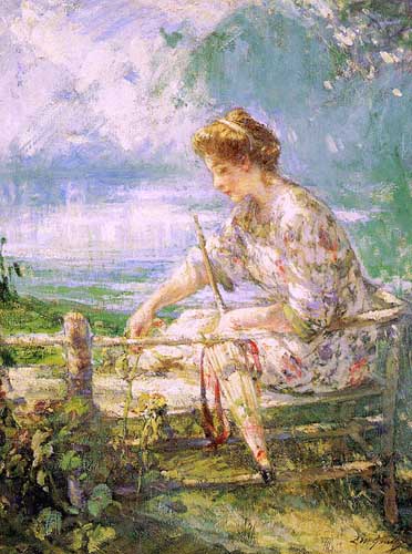 Painting Code#45114-Genth, Lillian Mathilde (USA): Summer Morning