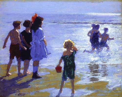Painting Code#45139-Potthast, Edward(USA) - At Low Tide