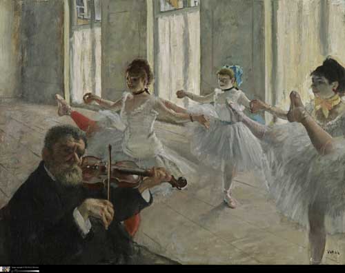 Painting Code#45167-Degas, Edgar: Ballet Rehearsal