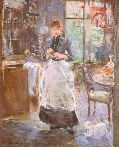 Painting Code#45191-Morisot, Berthe(France): In the Dining Room