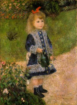 Painting Code#45211-Renoir, Pierre-Auguste: A Girl With a Watering Can