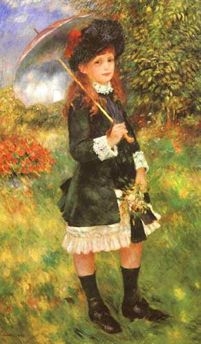 Painting Code#45223-Renoir, Pierre-Auguste: Young Girl with Parasol (Aline Nunes)