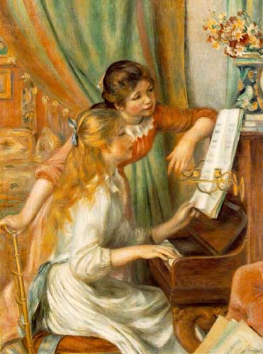 Painting Code#45225-Renoir, Pierre-Auguste: Girls at the Piano