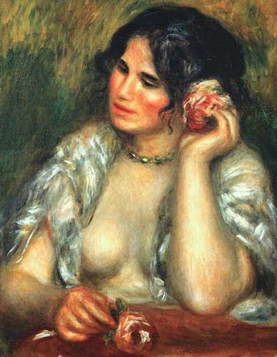 Painting Code#45232-Renoir, Pierre-Auguste: Gabrielle with a Rose