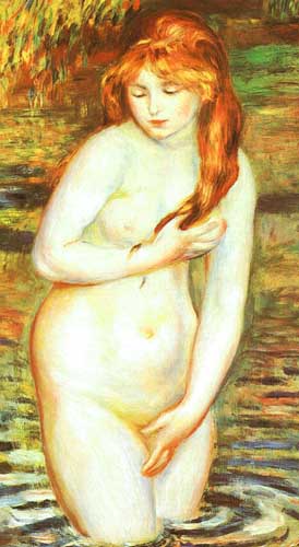 Painting Code#45234-Renoir, Pierre-Auguste: The Bather (After the Bath)