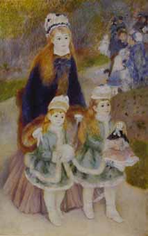 Painting Code#45236-Renoir, Pierre-Auguste: Mother and Children