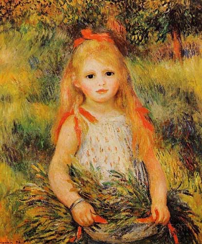 Painting Code#45237-Renoir, Pierre-Auguste: Little Girl Gleaning