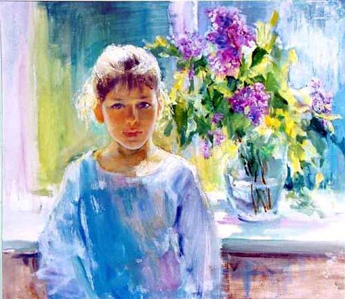 Painting Code#45253-Girl in Blue