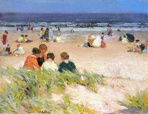 Painting Code#45257-Potthast, Edward(USA) - By the Shore