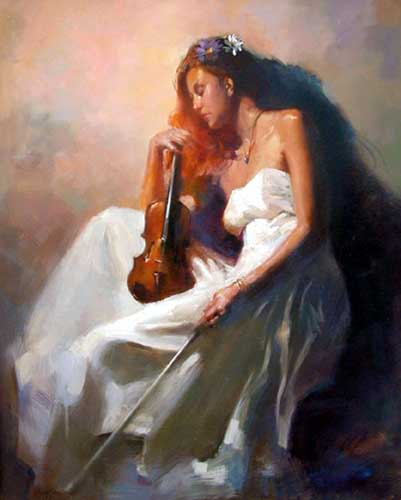 Painting Code#45286-Violinist