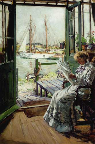 Painting Code#45381-Newbery, Francis Henry(UK): A Summer&#039;s Day, Looking Across The Estuary From Walberswick To Southwold
