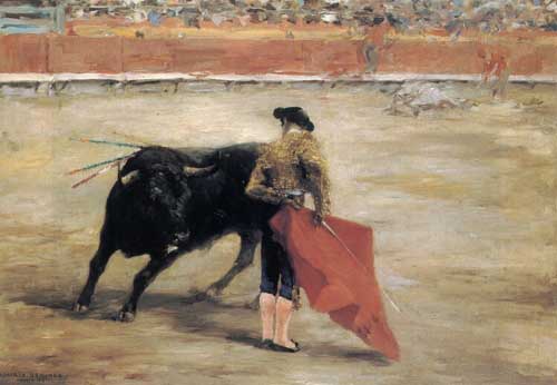 Painting Code#45445-Fallola, Roberto Domingo y(Spain): In The Bullring