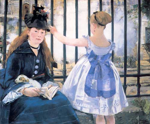 Painting Code#45503-Manet, Edouard(France): The Railroad