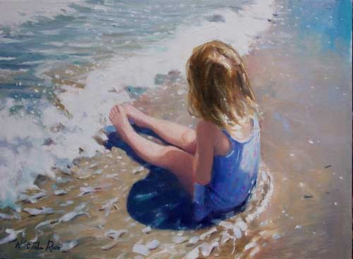 Painting Code#45541-Sitting on the Seashore