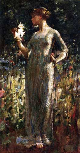 Painting Code#45571-Alexander, John White(USA) - Girl with Lilies