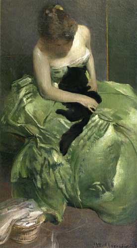 Painting Code#45572-Alexander, John White(USA) - The Green Dress