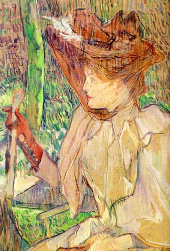 Painting Code#45603-Toulouse-Lautrec, Henri: Woman with Gloves
 