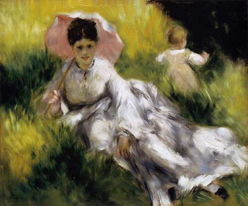 Painting Code#45675-Renoir, Pierre-Auguste - Woman with Parasol