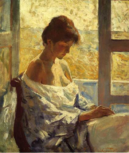 Painting Code#45716-Charles W. Hawthorne - By the Window