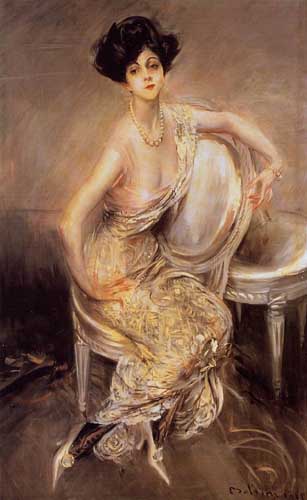 Painting Code#45738-Boldini, Giovanni(Italy) - Portrait of Rita de Acosta Lydig