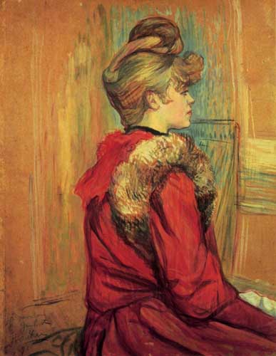 Painting Code#45765-Toulouse-Lautrec, Henri - Girl in a Fur