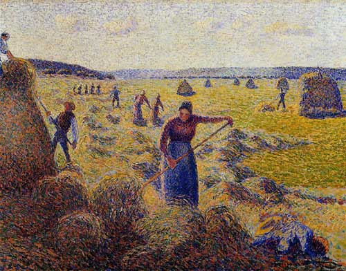 Painting Code#45787-Pissarro, Camille - Le Recolte des Foins a Eragny