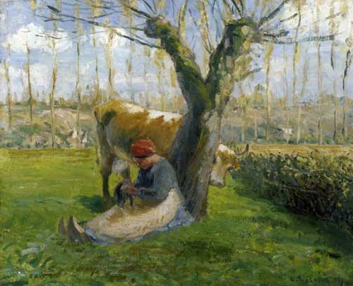 Painting Code#45836-Pissarro, Camille - The Cowherd