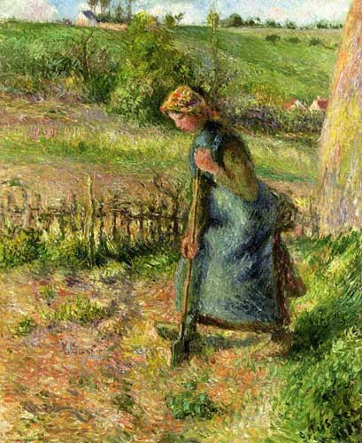 Painting Code#45849-Pissarro, Camille - Woman Digging