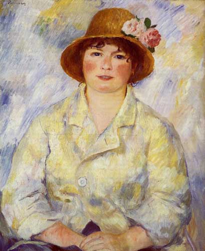 Painting Code#45866-Renoir, Pierre-Auguste - Aline Charigot (future Madame Renoir)