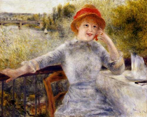 Painting Code#45867-Renoir, Pierre-Auguste - Alphonsine Fournaise on the Isle of Chatou