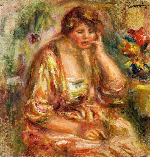 Painting Code#45869-Renoir, Pierre-Auguste - Andree in a Pink Dress