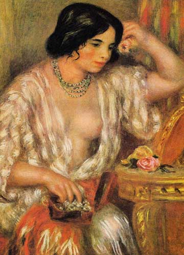 Painting Code#45904-Renoir, Pierre-Auguste - Gabrielle Wearing Jewelry